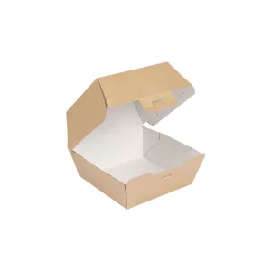 Boites burger kraft marron THE PACK 13x12.5x9cm